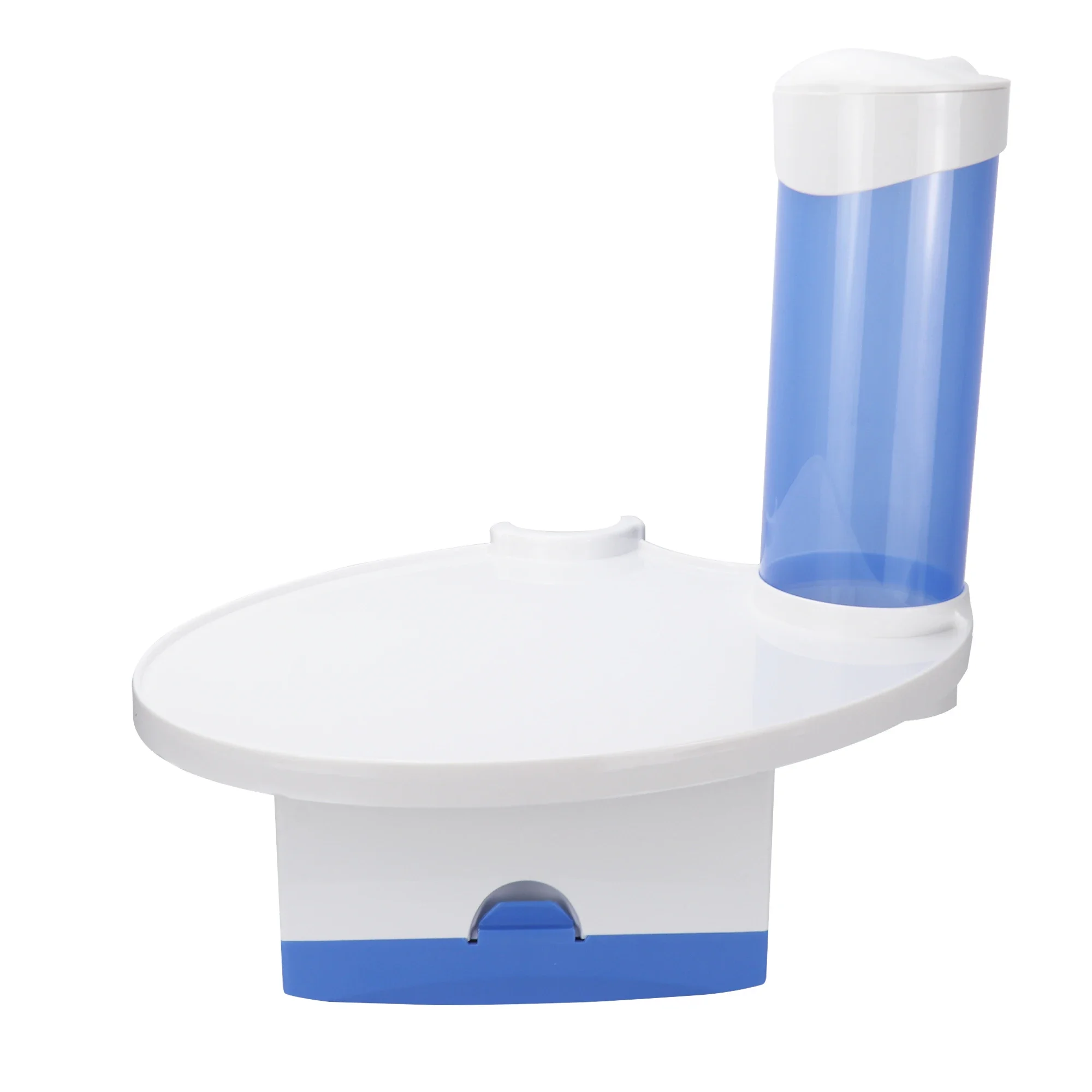 Post Mount Dental Chair Scaler Tray, Multi-function Additional Unit with Cup Storage Holder and Tissue Box, Dental Clinic Chair