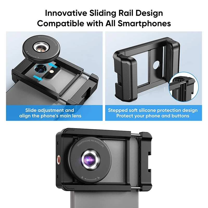 Phone Macro Lens 100X Microscope Micro-Camera With LED Light CPL Handheld Pocket Compatible With Smartphone Parts