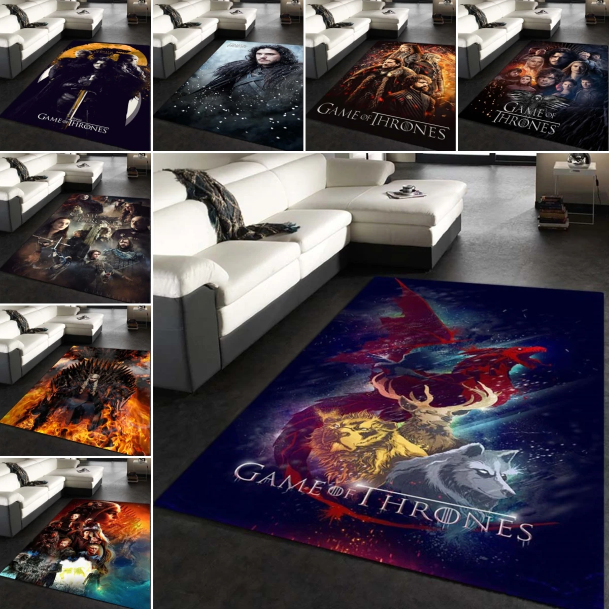 Alfombrillas de cocina con estampado de fantasía y aventura de G-Game of Thrones de varios tamaños, alfombrillas antideslizantes para áreas exteriores, decoración del hogar, regalo de cumpleaños