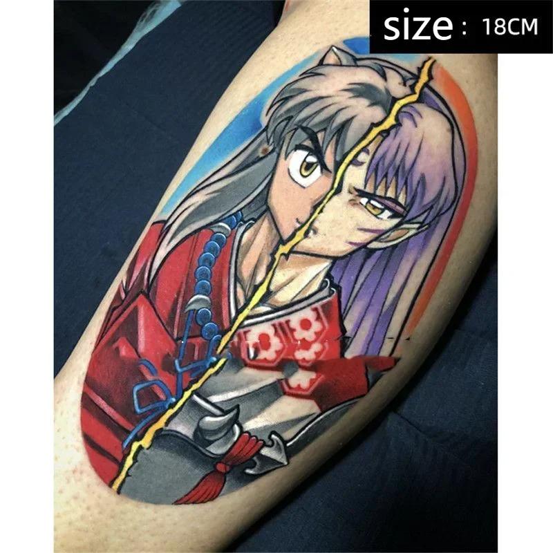 

Anime Japanese Inuyasha Cartoon Temporary Tattoos for Men Women Waterproof Fake Tatoo Arm Leg Body Tatto Art Decals Sticker