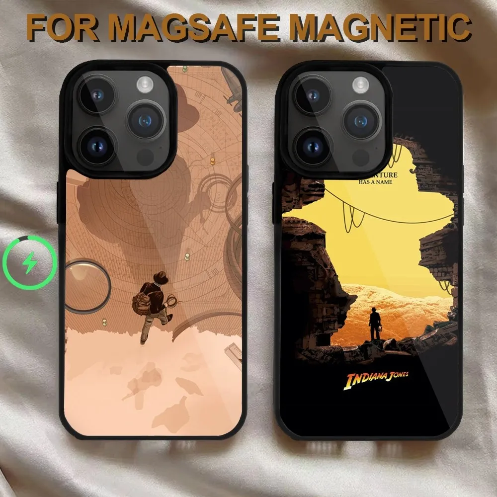 Indiana Jones Movie  Phone Case  For iPhone 14 13 12 11 15 Pro Max Magsafe Wireless Charge Plus Mini Cover