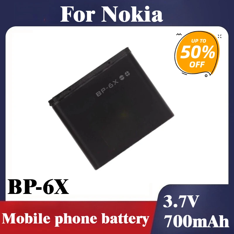 

Brand New BP-6X BP6X 3.7V 700mAh Brand New Rechargeable Battery For Nokia 8800 8800S N73I 8860 8801 8800D 8800SE Li-Ion Batteria