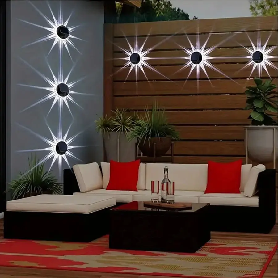 

LED Petal-Shaped Solar Wall Light — Outdoor Garden Decorative Light & Reversible Solar Landscape Lamp