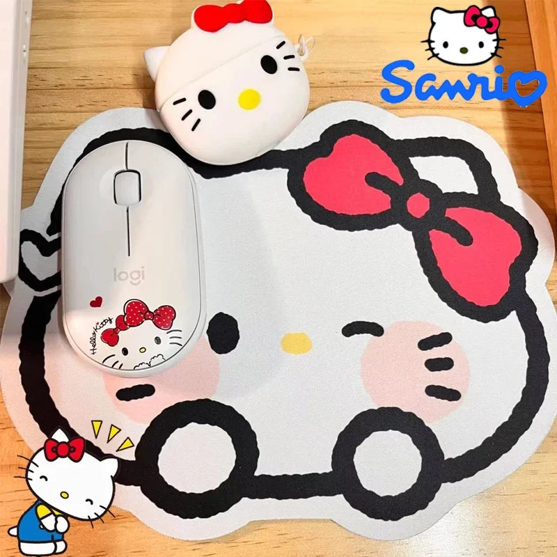 Sanrio Hello Kitty Cute Cartoon Mouse Pad Notebook Rubber Pad Keyboard Protection Desk Mat Office Desktop Non-slip Mouse Pad