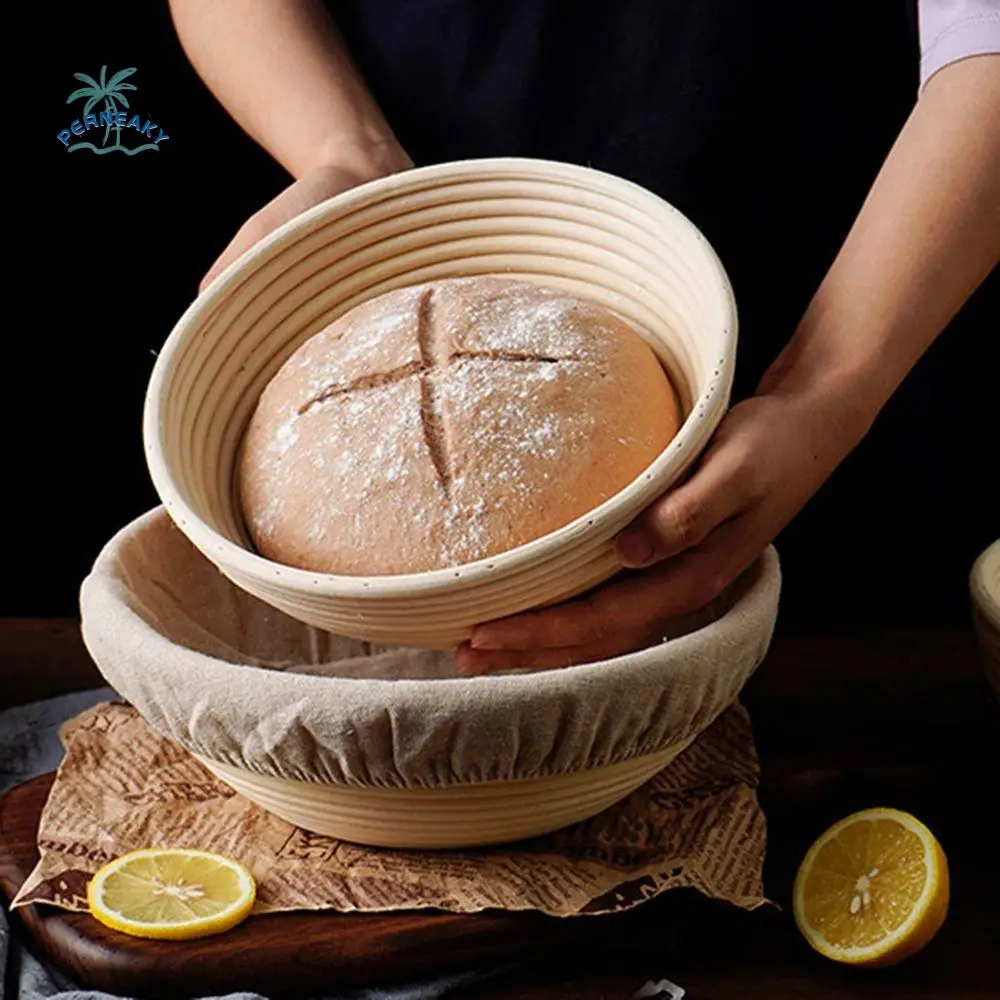 

Safe Rattan Bread Fermentation Basket Round Smooth Dough Baking Molds Easy To Clean Odor-free Bread Proofing Basket Home Baker