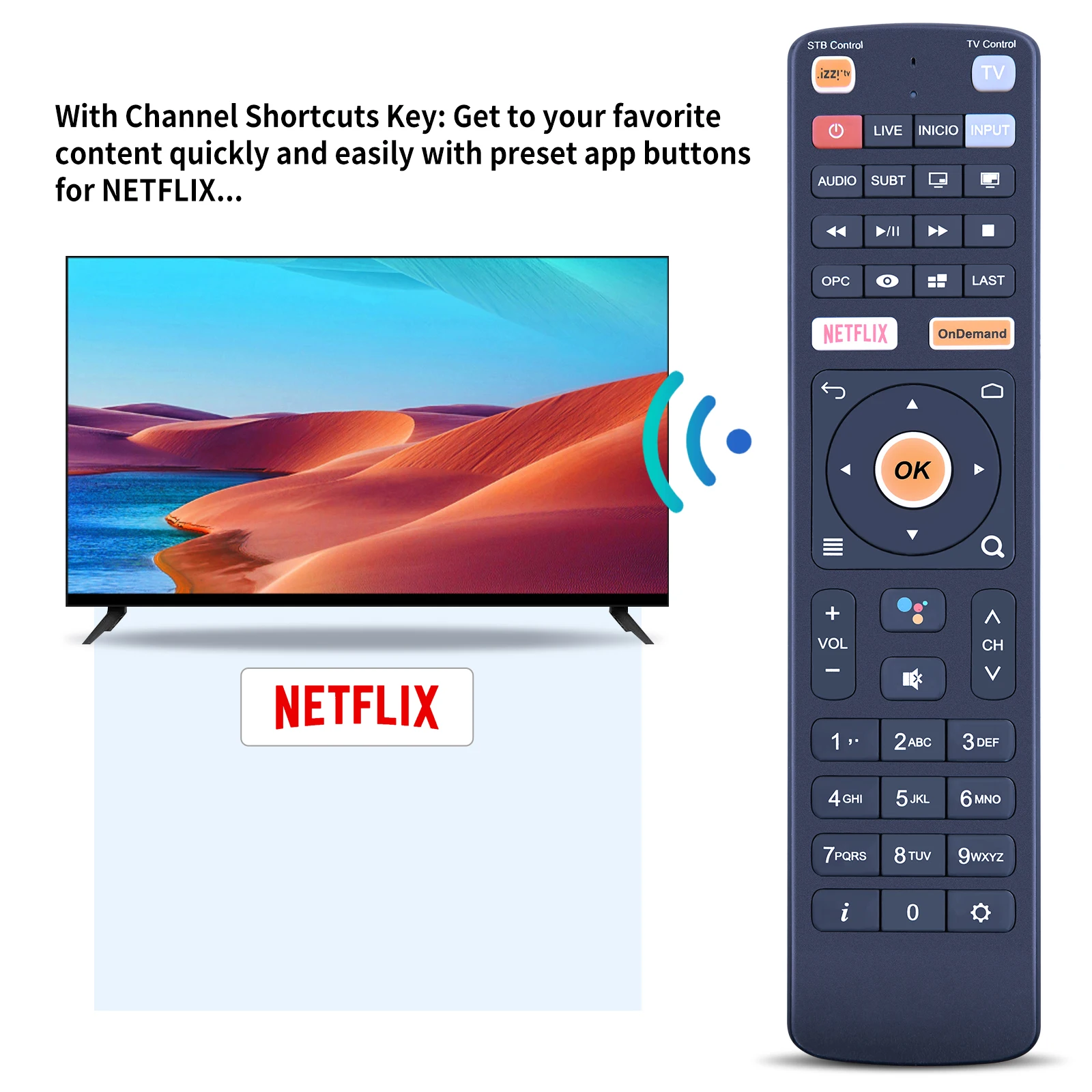 Nuovo telecomando per TV IZZI NUEVO skyworth RG3 TV