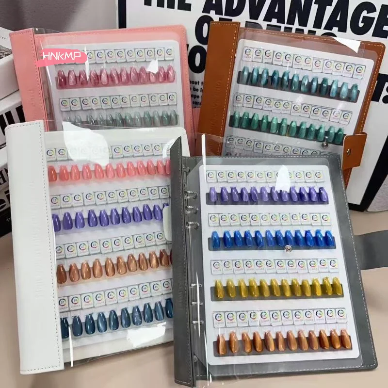 Magnetic Tips Nail Art Swatch Book - 48/96/144/192 Colors Large Acrylic Works Display Manicure Color Test Storage Card