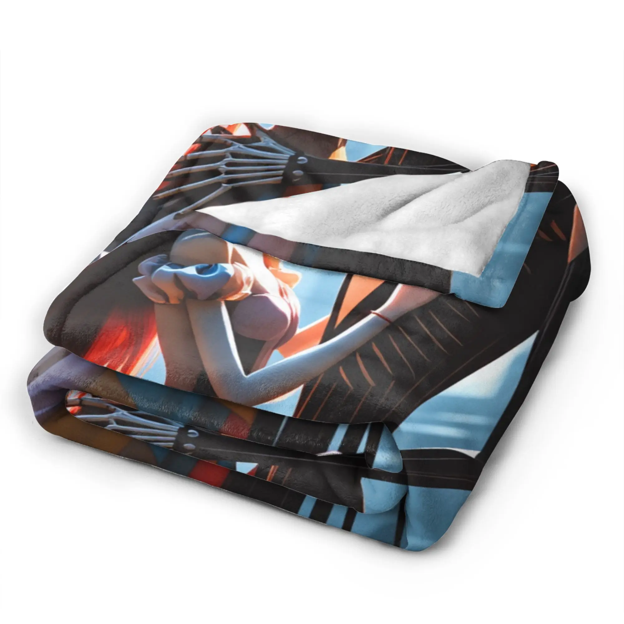 بطانية ناعمة دافئة بوي فتاة التخييم كابوس قبل عيد الميلاد رمي بطانية الفانيلا المفرش الأريكة السرير الرسم غطاء السرير