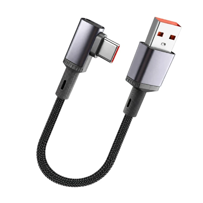 USB-A to USB Type C Fast Charging Cable, 66W Woven Cord for Car, Desk and Battery Pack Charging, Quick File Transfer HX5E