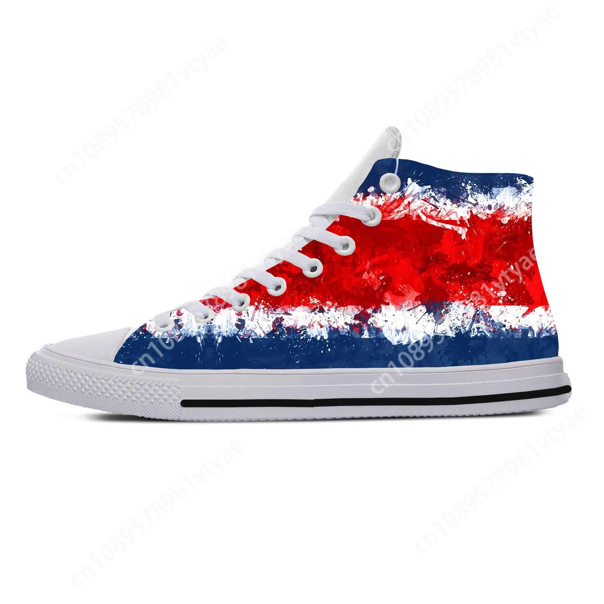 

Hot Costa Rica Rican Flag Patriotic Pride Fashion Casual Cloth Shoes High Top Comfortable Breathable 3D Print Men Women Sneakers