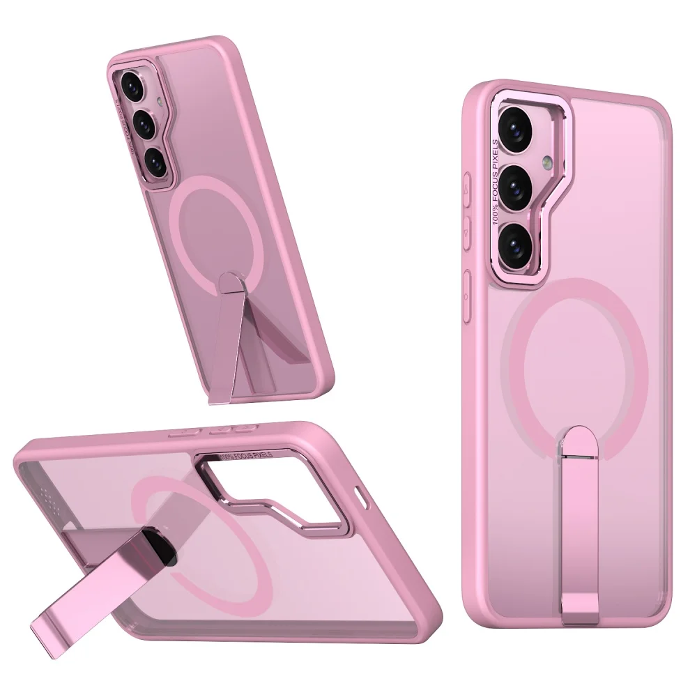 Luxuriöse MagSafe Kabellose Magnetische Ladestation Hülle für Samsung S26 S25 S24 S23 Ultra Plus S24 FE Edge Halter Transparente Abdeckung 5