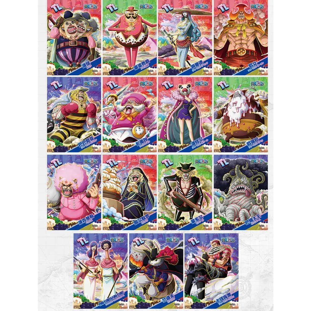 Geninue One Piece Cards Collection for Children Limited Nano Gold Plating Edge Protection Process Cards Toys Anniversary Gifts