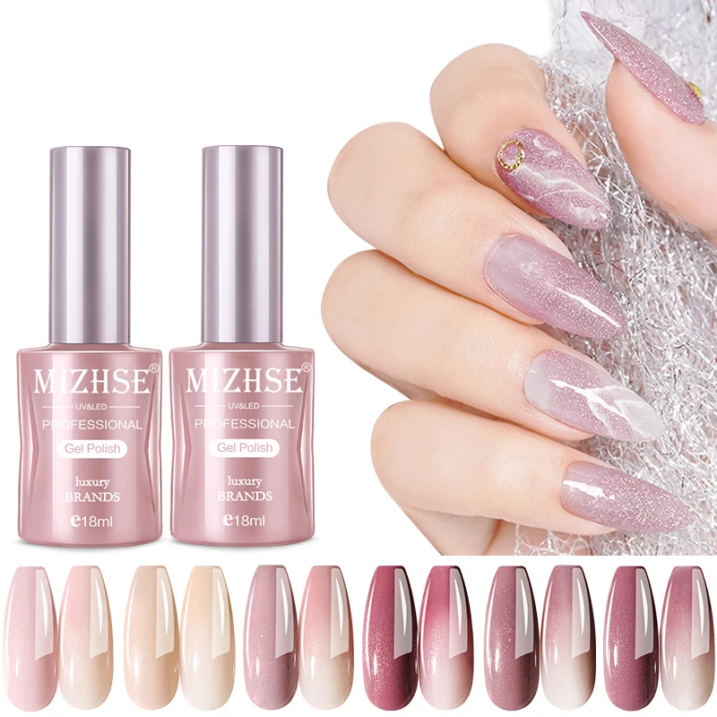 Mizhse 18Ml Gloss Gel Nagellak Matte Vernis Hybrid Soak Off Uv/Led Verni Semi-Permanente Emaille manicure Voor Nagels Art Design