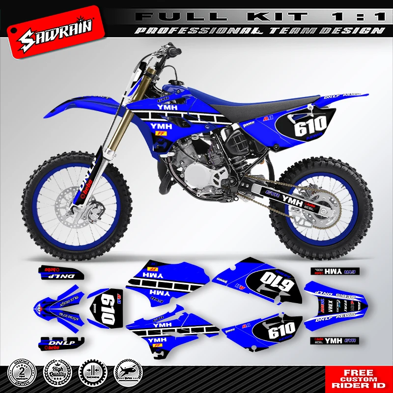 Kit decalcomanie grafiche Sawrain Racing per Yamaha YZ85 2015-2021 002