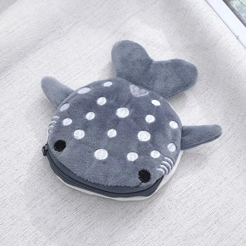 Kids  Accessories Fashion Plush Bag Shark Print Cute Kids Wallet Creative Short Wallet Kids Mini Coin Bag
