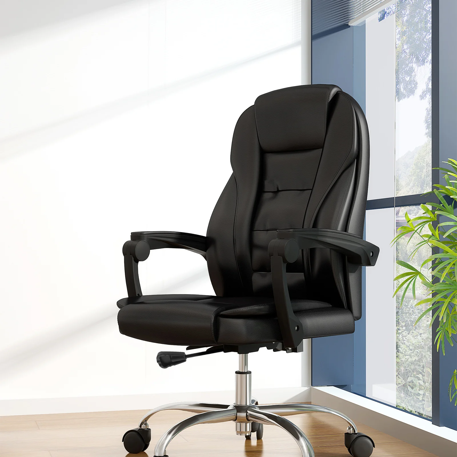 

Operitacx Adjustable Swivel Chair Base Lever Ergonomic Office Chair Mechanism with Locking Tilt Black Iron Control