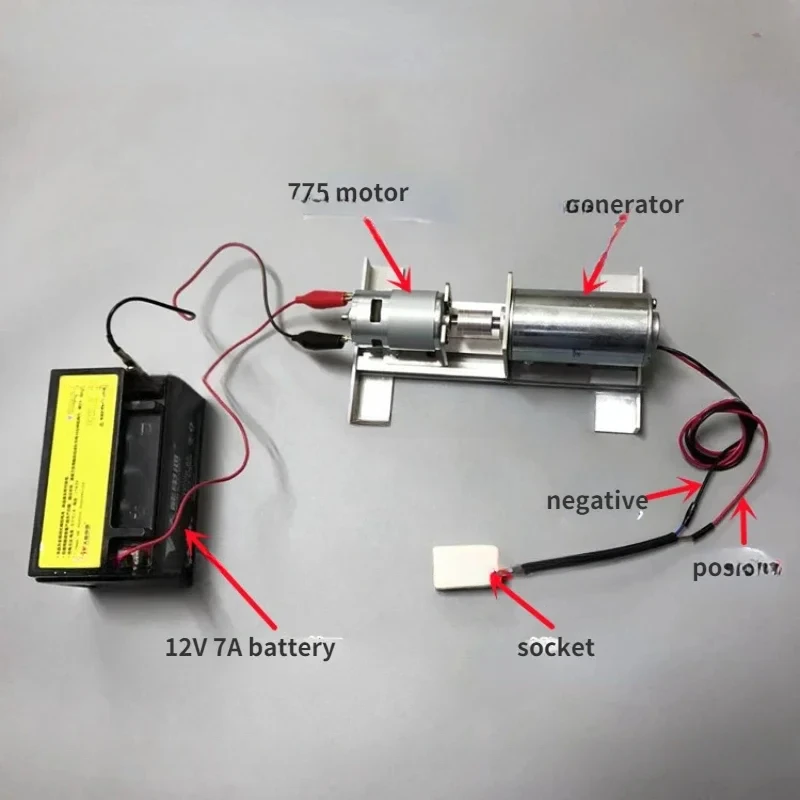 220 V DC Hoogspanning DC Borstelloze Set Dubbele Lager Mute Motor Miniatuur DIY Oplaadbare Generator 775