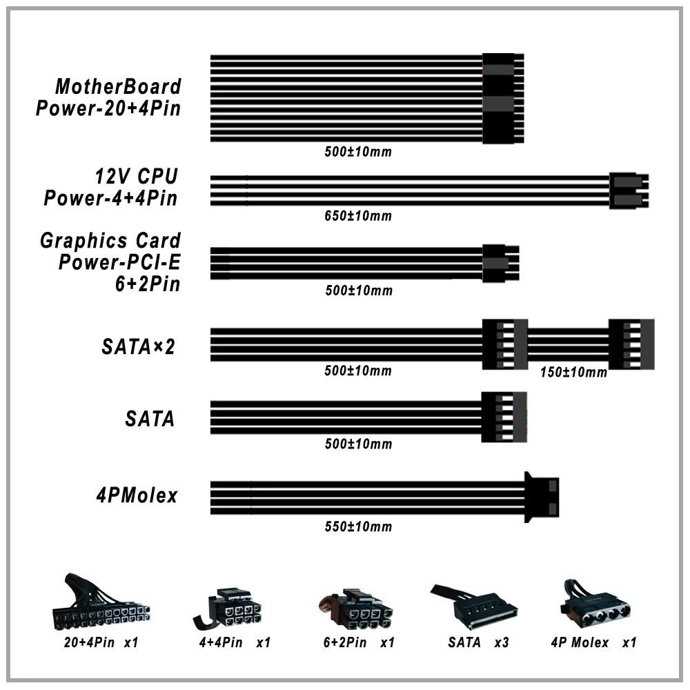 Suffongou-Alimentation pour PC, police d'ordinateur pour les jeux de bureau, GAMESDfemale PSU, 600W Max, 24 broches, 12V Atx, uniformément te, 600W Max