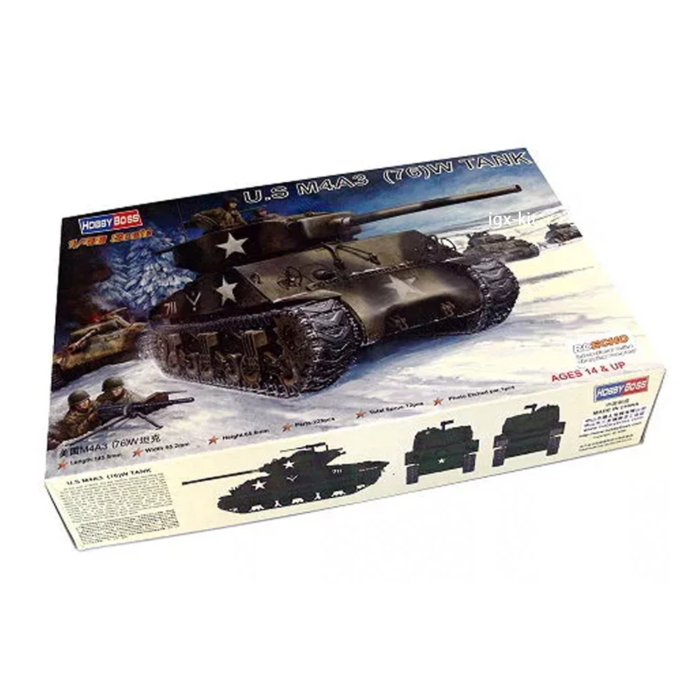 

HobbyBoss 84805 1/48 масштаб US M4A3 (76) W средний танк хобби ремесло игрушка пластиковая сборка набор моделей