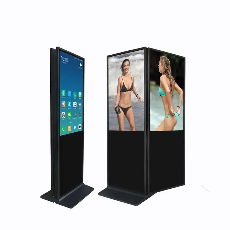 Freestanding 32 43 49inch Indoor 350 500 700nits Digital Advertising LCD Display Billboard Totem Smart Touch Screen Kiosk