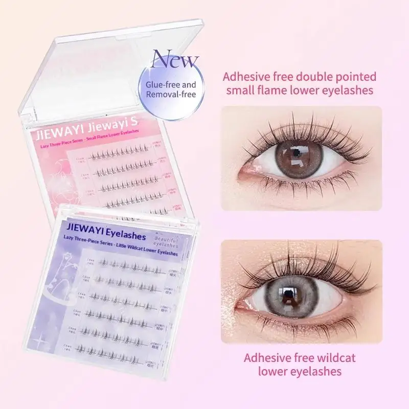 6 Rows Diy Segmented False Eyelashes Manga False Eyelash Natural Anime Eyelash Cosplay 3d Wispy Thick Reusable Cluster Lashes