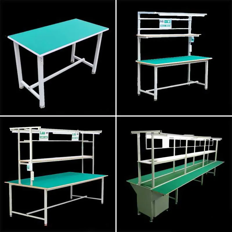 Customized Two-layer Workshop Workbench Assembly Line Operation Working Table Packing Anti-static Workbench For Factory