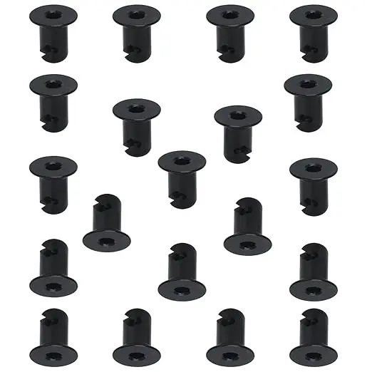 500 قبضة 7/16 بوصة من الألومنيوم Dzus Button Flush Allen Head Quarter Turn Fasteners (20-Pack) (أسود) #2
