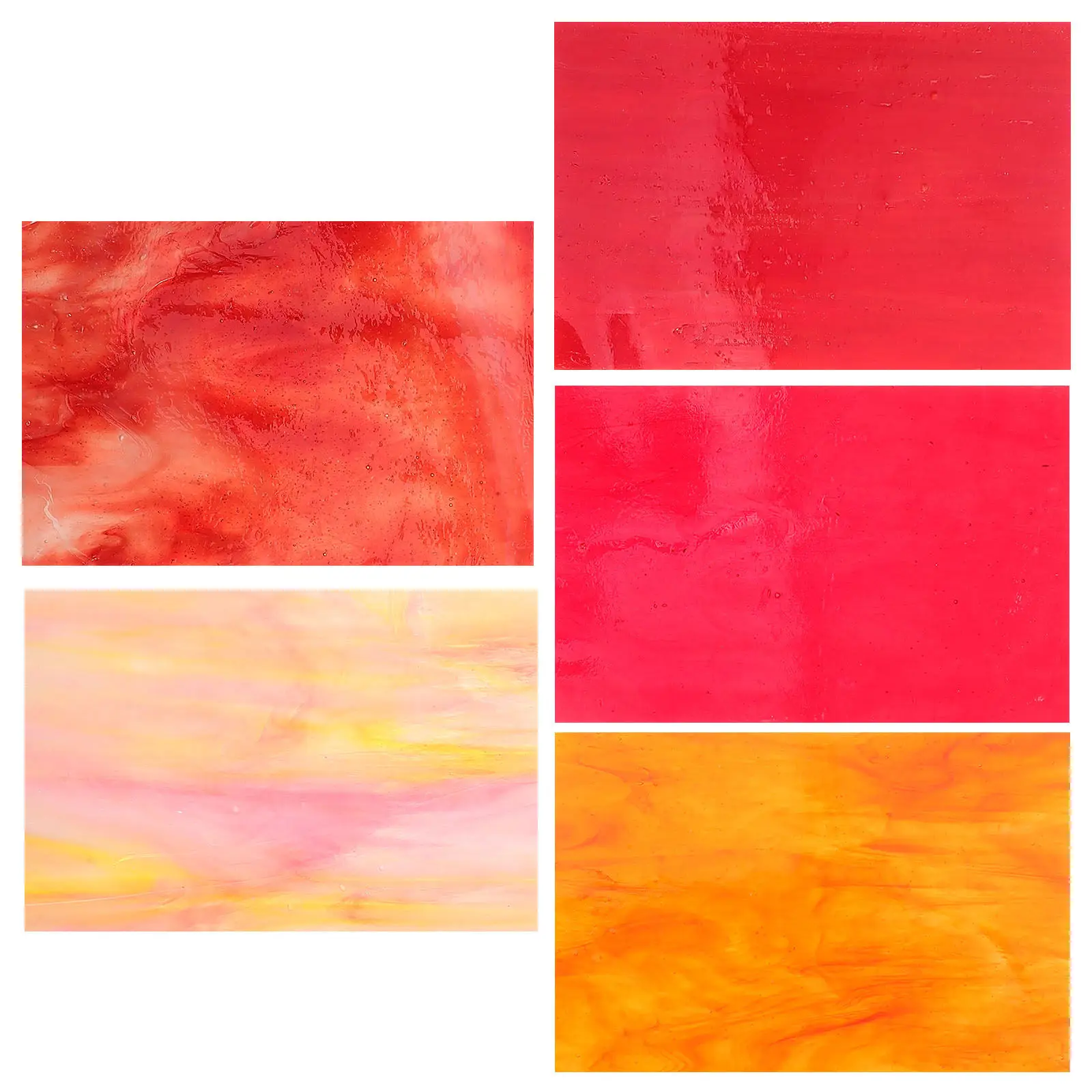 

5Pcs Glass Mosaic Craft Pieces Handmade Colorful Tiles for DIY Home Decor Stained Glass Sheets Art Supplies Tiles