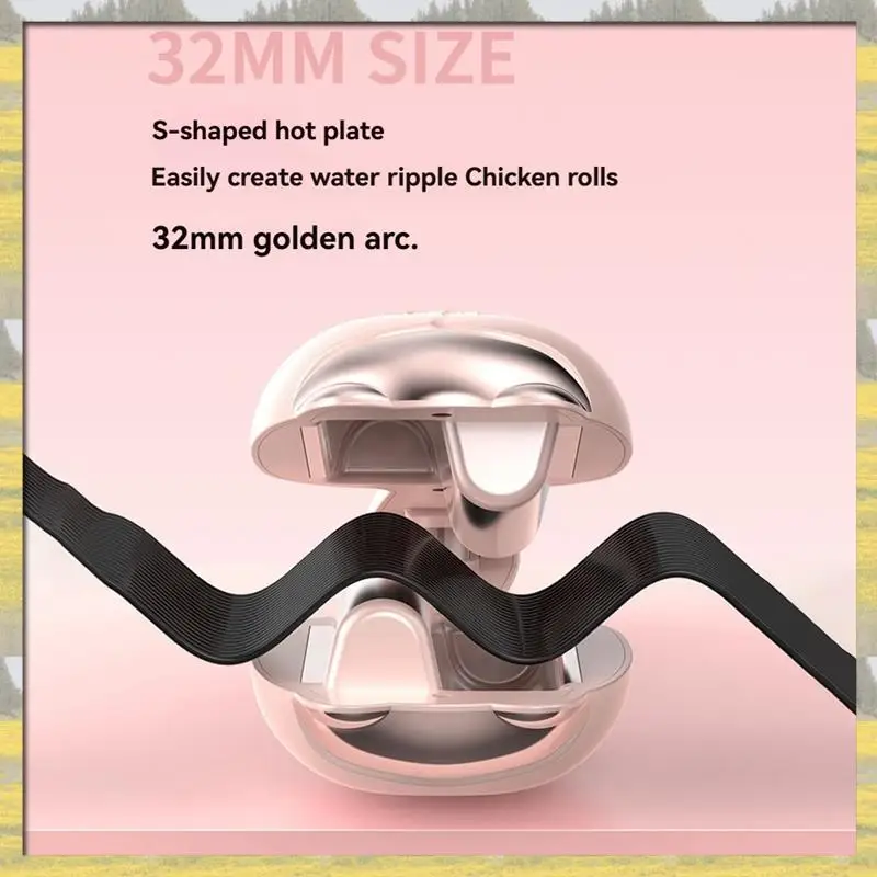

Hot Sale Cat Claw Curling Iron 32Mm Golden Arc S-Shaped Hot Plate 30 Second To Heat 5 Seconds To Shape EU Plug B