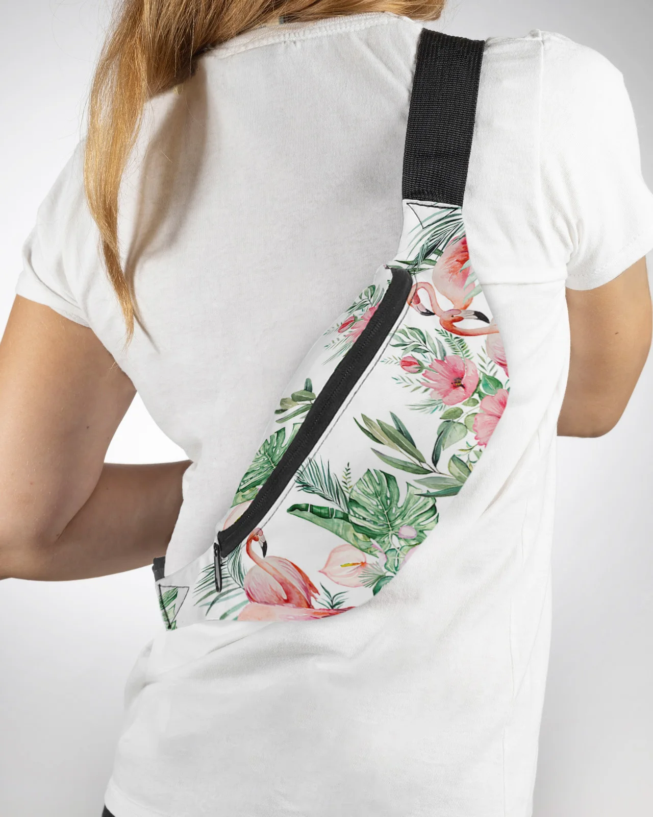 

Ins Style Tropical Plants Flamingos Men Women Waist Bag Fanny Pack Purse Phone Belt Bag Wallet Pouch Waterproof Banana Hip Bags