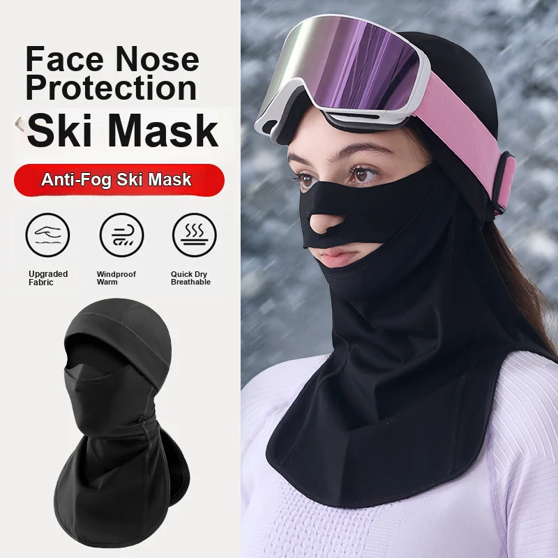 Winter Ski Face Mask, Quick Dry Breathable Warm Windproof V Shape Neck Gaiter for Men Women, Ideal for Skiing & Snowboarding