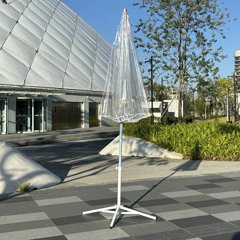 Outdoor large transparent umbrella thickened PVC stall umbrella seaside beach fishing garden leisure garden umbrella