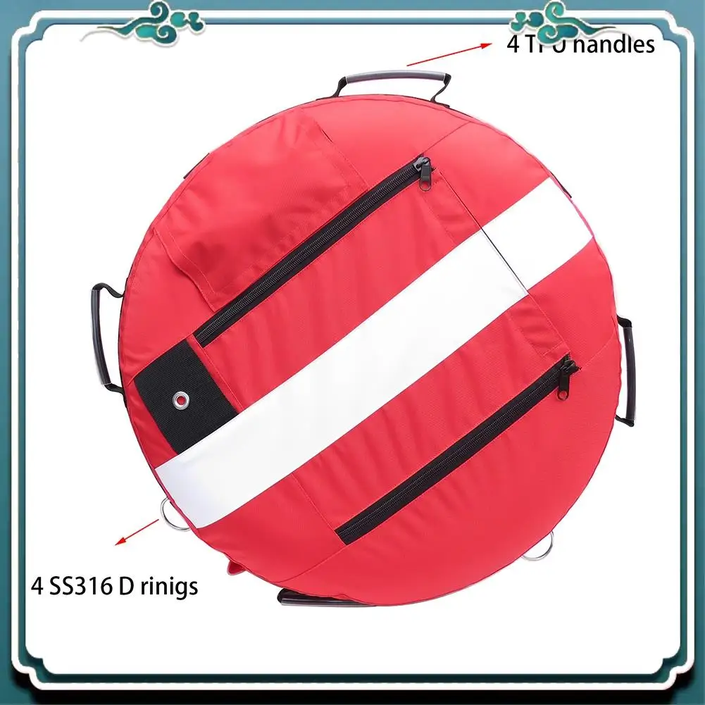 

Reliable Heavy Duty Freediving Training Buoy Float Ball With Flag Scuba Diving Inflation Signal Safety Gear Equipment