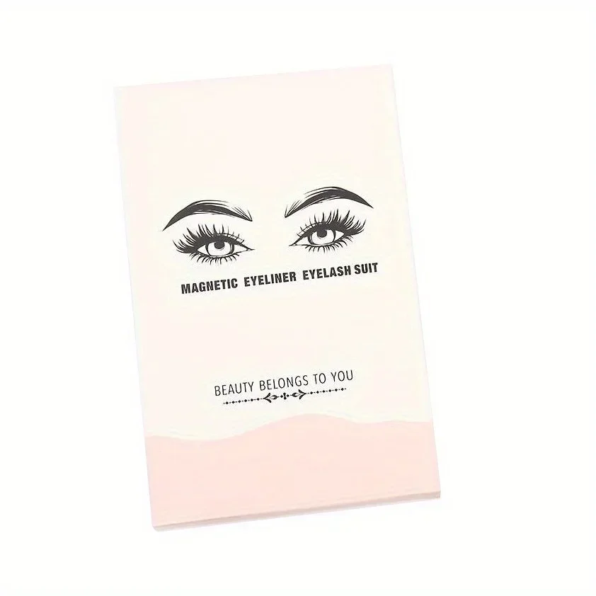 Fluffy Extended Magnetic Fake Lashes 5 Pairs Set Glue Free Design with Magnetic Liner for Dating Wedding Daily Makeup
