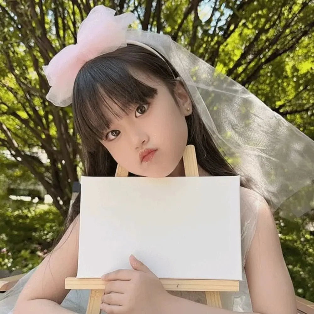 

Portable Flowing Bow Veil Hair Hoop Mesh Polyester Girls Head Gauze Beige Hairband Bridal Tulle Women