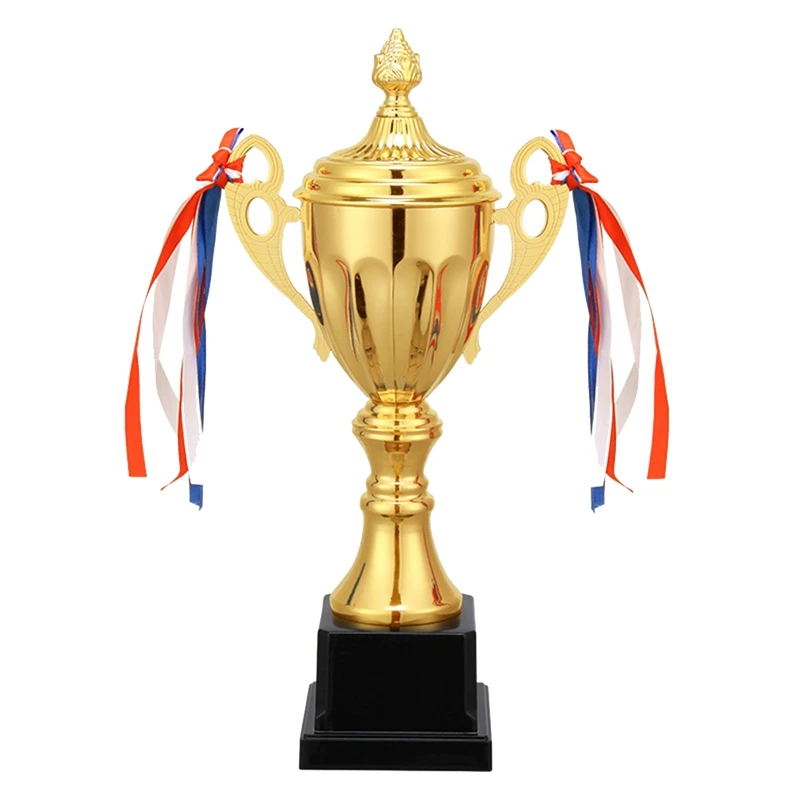 1 PCS Trophy Cup For Sports Meeting Competitions Soccer Winner Team Awards And Competition Parties Favors 11 Inch Metal