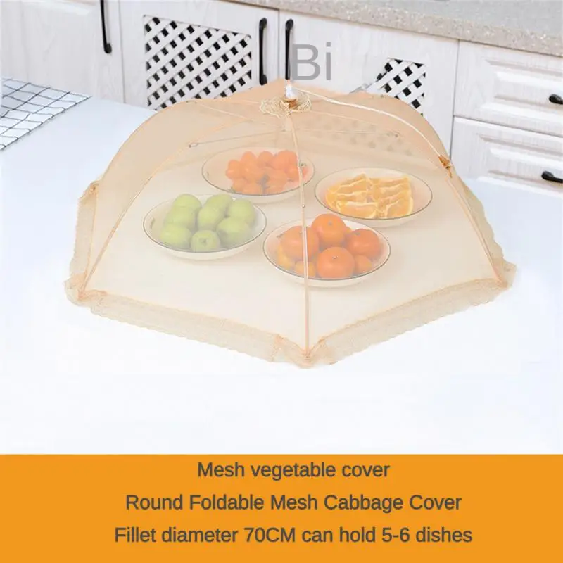 Spot Foldable Cover Vegetable Cover Breathable Insect-proof And Fly-proof Lace Table Cover  Rice Cover Mesh Vegetable Cover