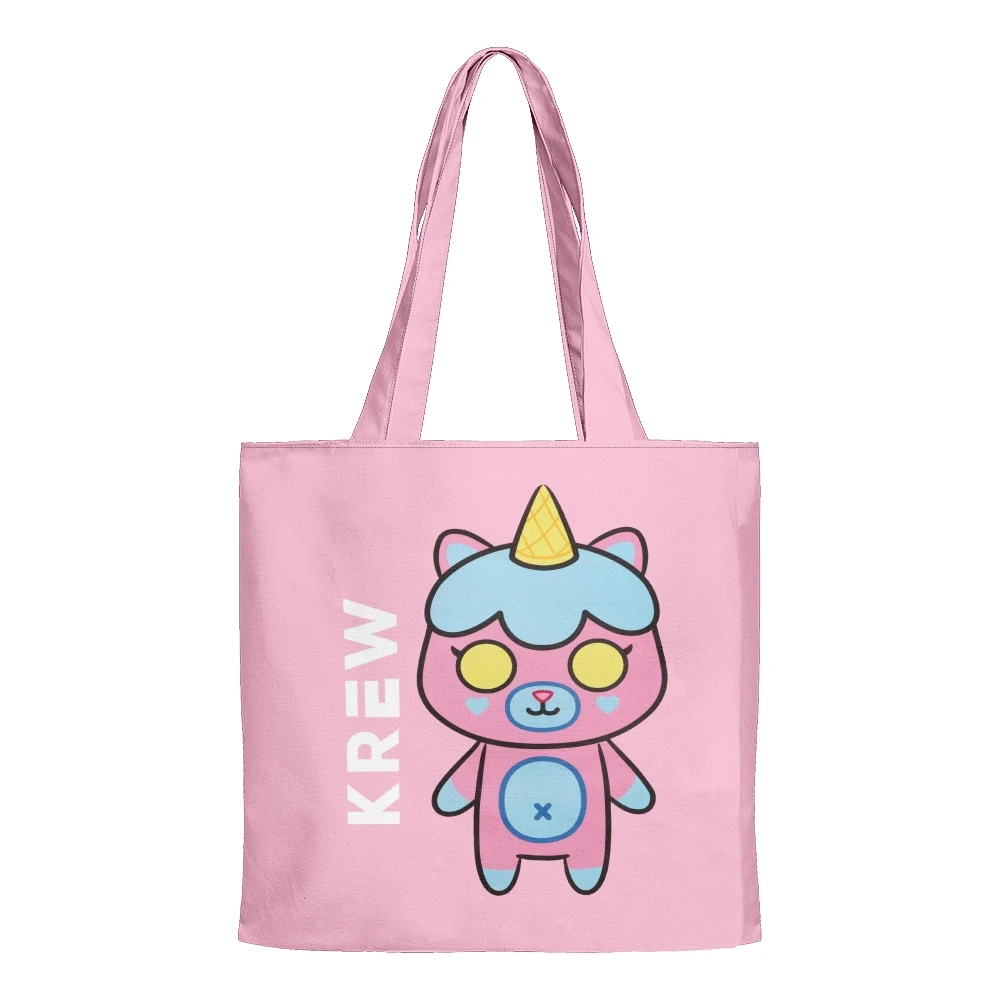 ItsFunneh-Bolso de hombro reutilizable para compras, bolso informal, Harajuku, Krew District Merch, 2023