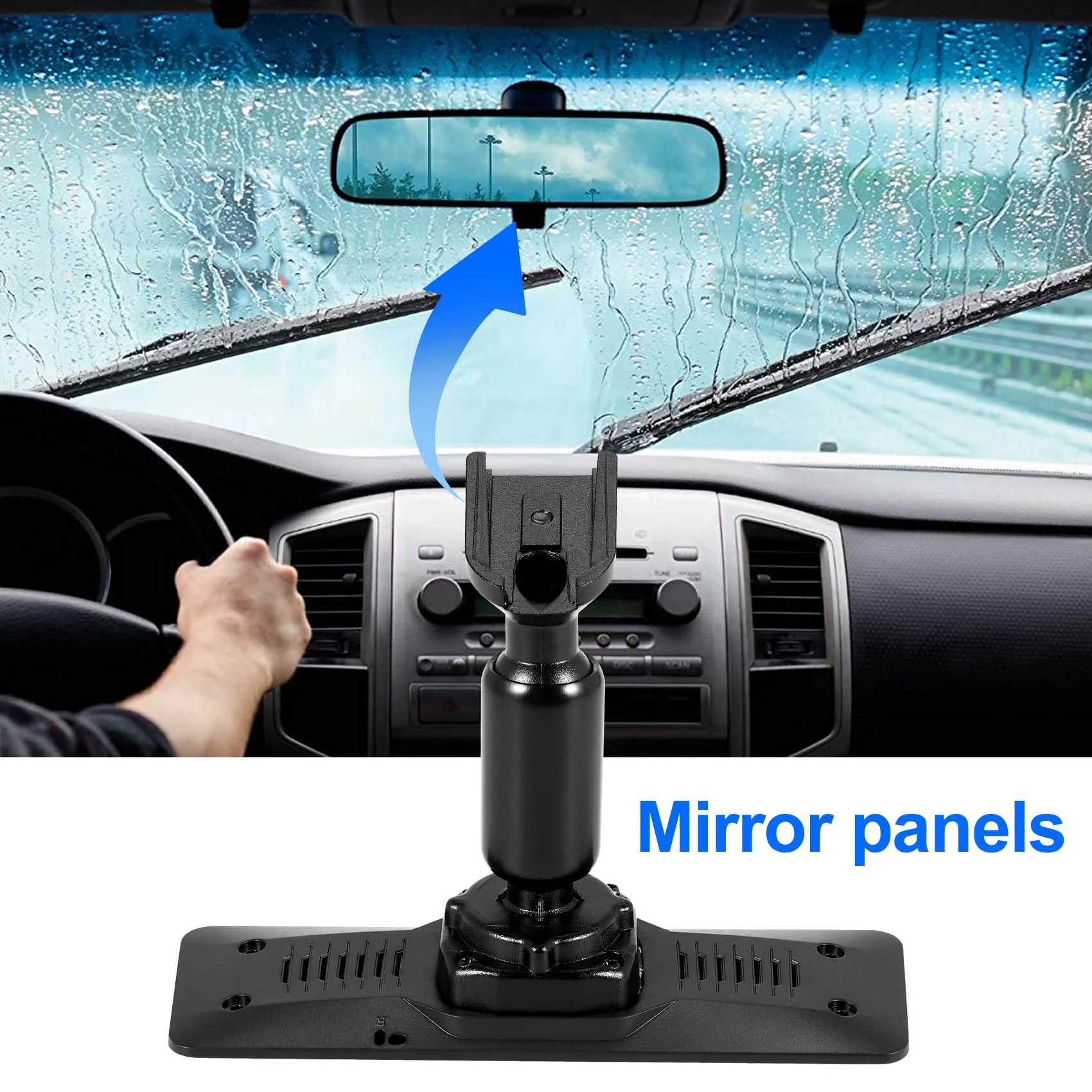 1X Car Interior Rear View Mirror Back Plate Panel Mounting Bracket for Car DVR