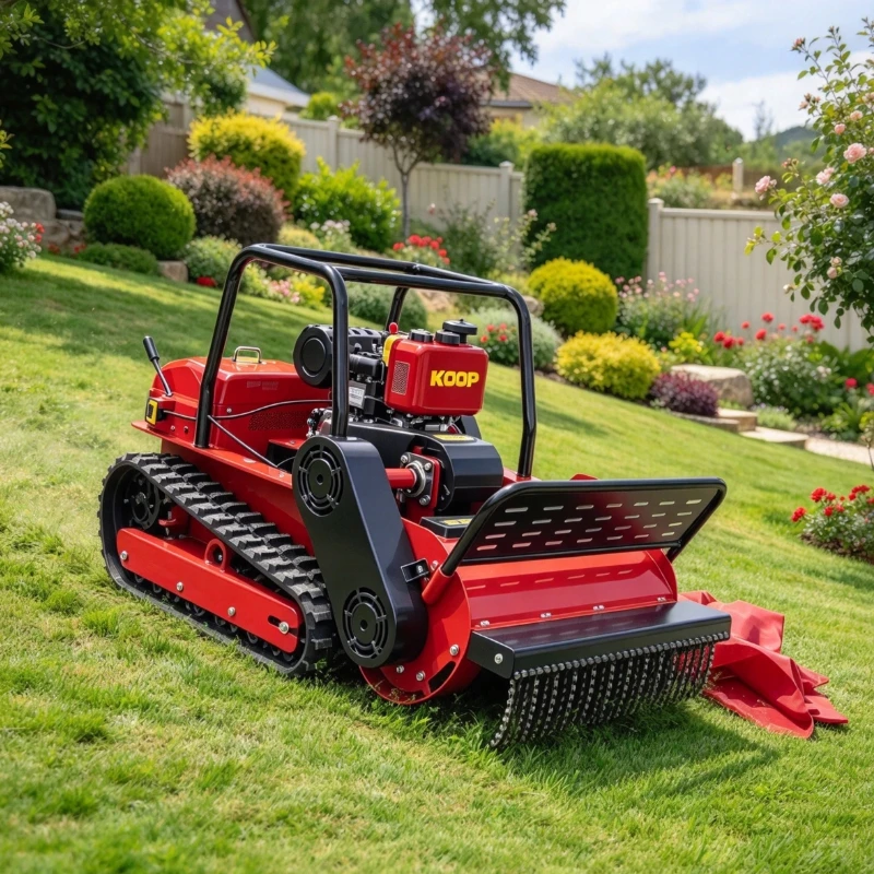 Crawler Type Remote Grass Cutter Hydraulic Adjustment Durable Structure For Complex Terrain Mowing CE Approved