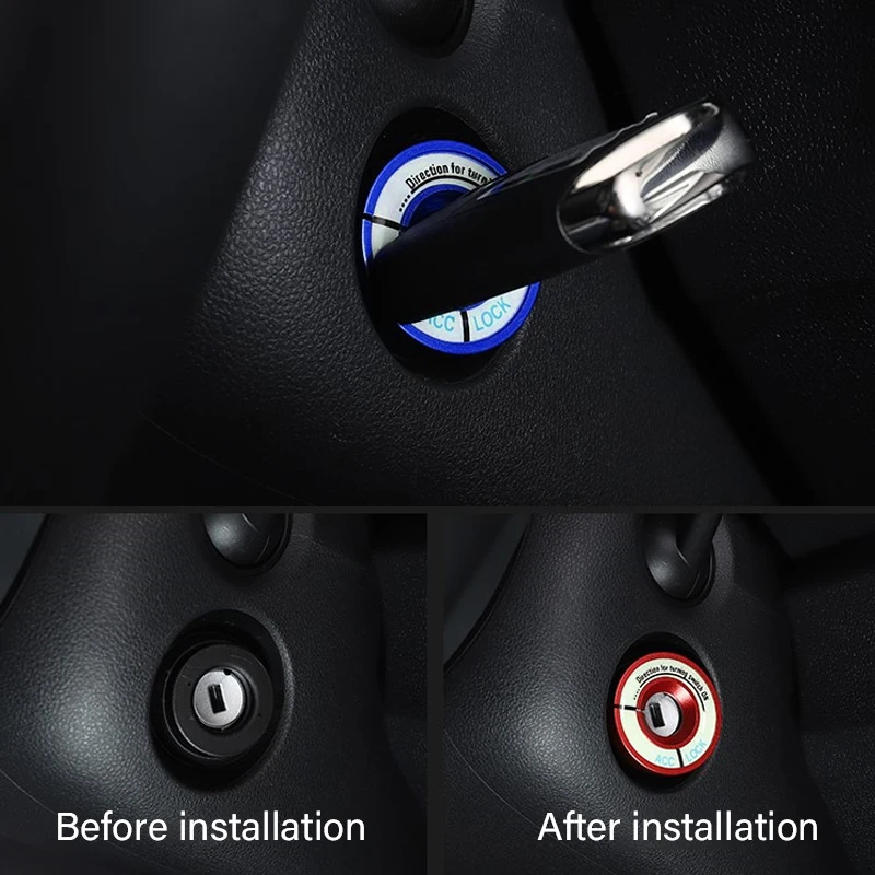 Car Luminous Ignition Key Hole Ring Switch Decor Sticker For Volkswagen VW CC Lavida Bora Sagitar Golf 6 Scirocco New Beetle