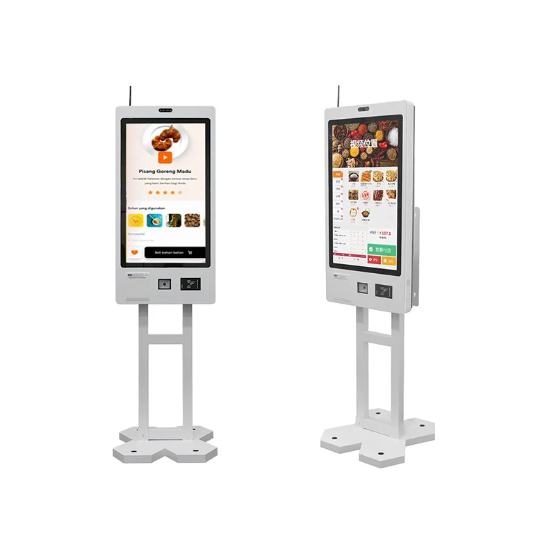 27 inch self service order payment touch screen self order kiosk for table restaurant