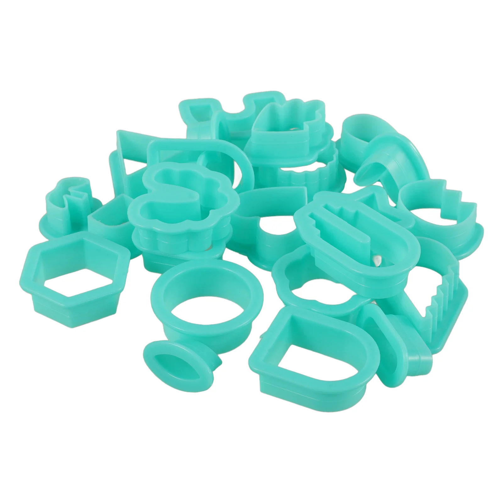 24 قطعة من قواطع طين البوليمر خفيفة الوزن من البلاستيك قالب القرط صينية لتقوم بها بنفسك صنع المجوهرات أدوات حرفية أشكال متعددة الحجم للبوليمر