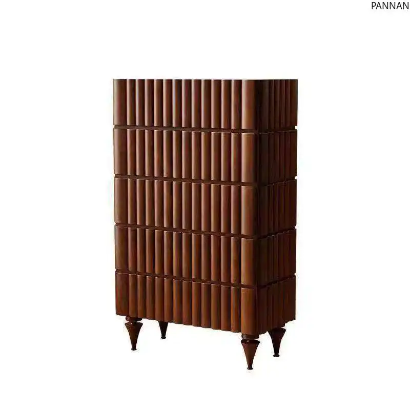 

Medieval style exquisite chest of drawers living room decoration solid wood multi-drawer storage locker