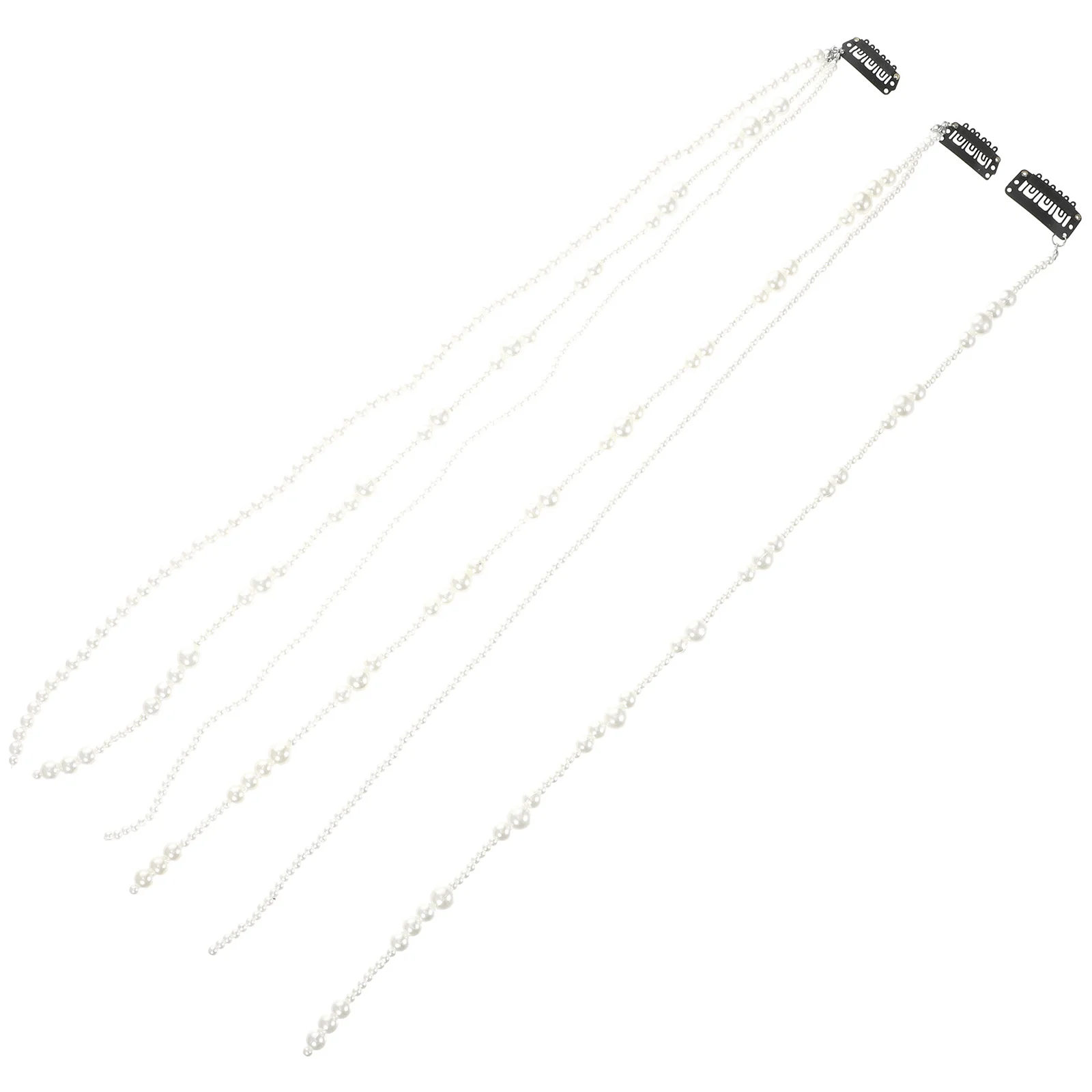 

3 Pcs Headband Jewelry Braiding Clip Tassels Chain Wedding Accessories Gift Elegant Chain Set for Women for Braids