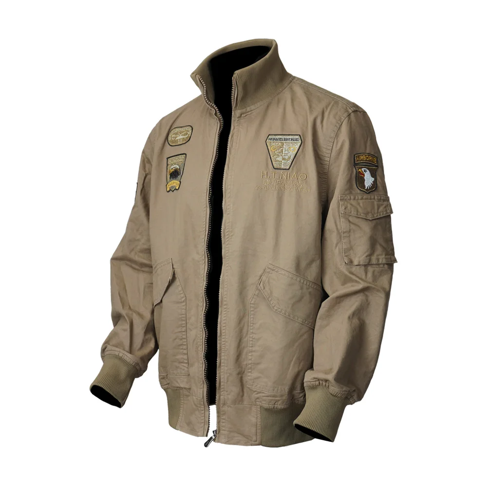 

Бесплатная доставка, классическая мужская куртка-бомбер в стиле ретро в стиле MA-1, хлопковое пальто в стиле милитари, рабочая одежда для кемпинга, короткая куртка