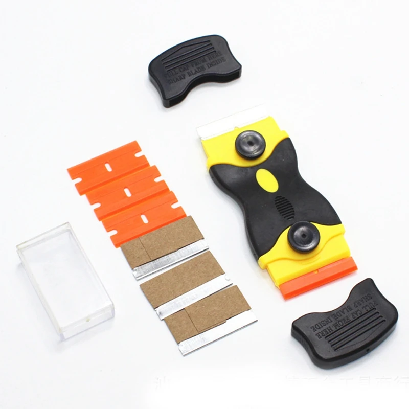 Razor Scraper Blade Tool Car Window Glass Stovetop Vinyl Film Sticker Tint Glue Cleaner Phone Screen Squeegee Knife