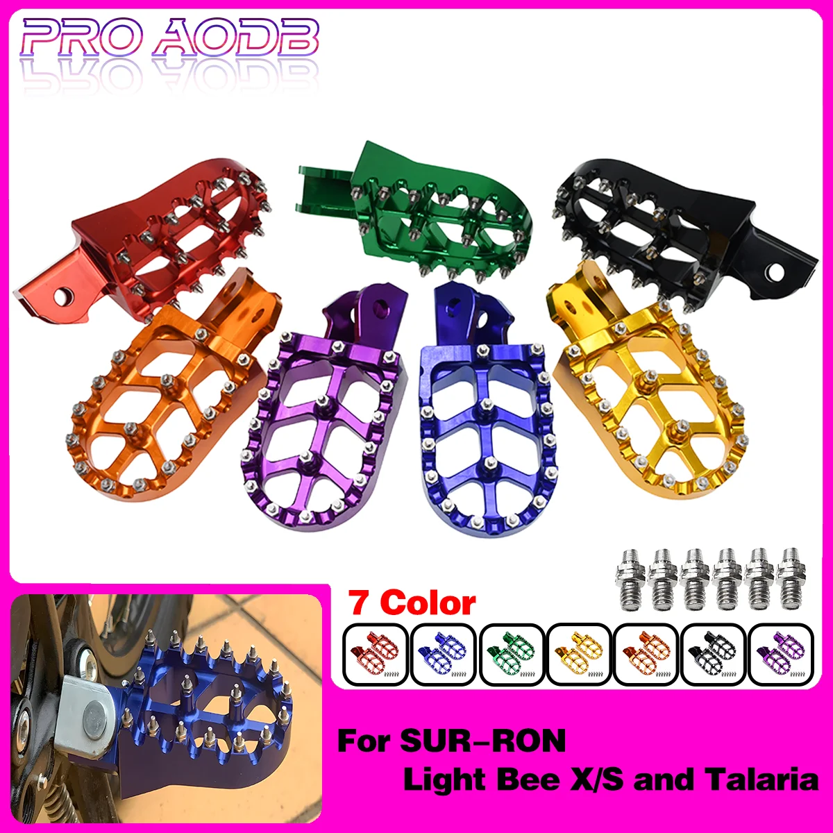 

For Sur-Ron Surron Light Bee X /S CNC Aluminum Foot Pegs Rest Footpegs Electric Motorcycle For Talaria Moto Acessorios