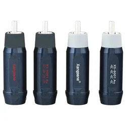 4Pcs HiFi Audio Adapter RCA Plug Male Jack Copper Welding DIY Power Amplifier CD Plyaer Connector