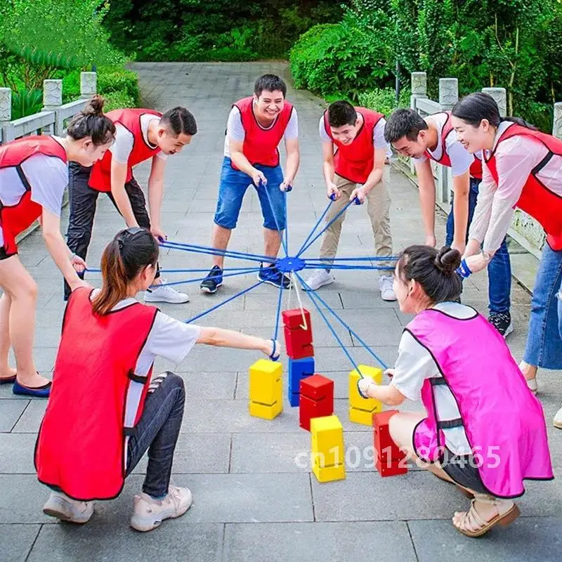 Child Outdoor Teamwork Game Props Toy Children Cooperate To Build Tower  Kindergarten Sensory Equipment Kids Sports Toys